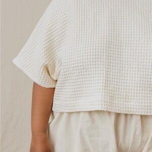 Nettle studios waffle knit top limited edition